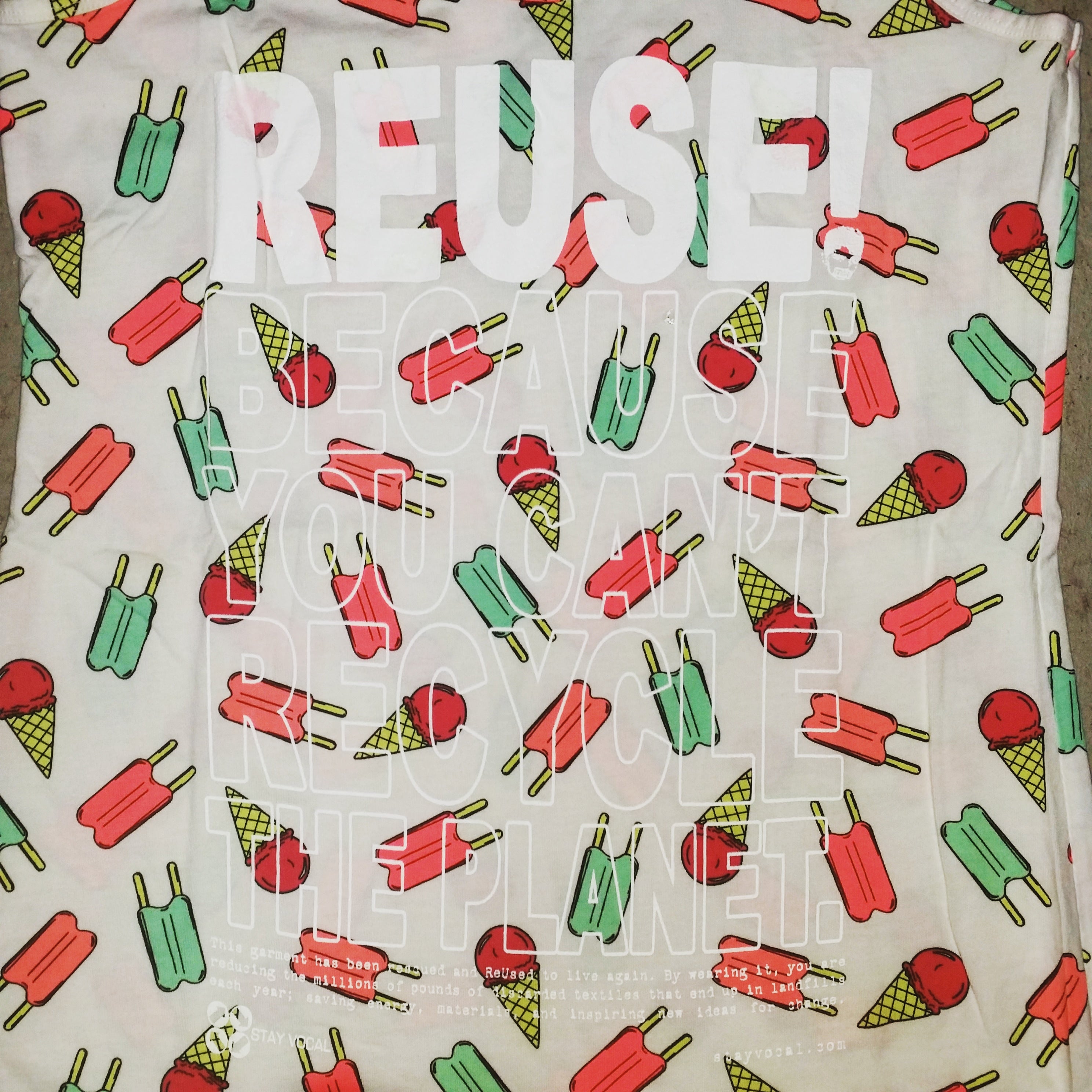 One of a Kind (Women's XL) REUSE! Popsicles and Ice Cream All Over Tank Top