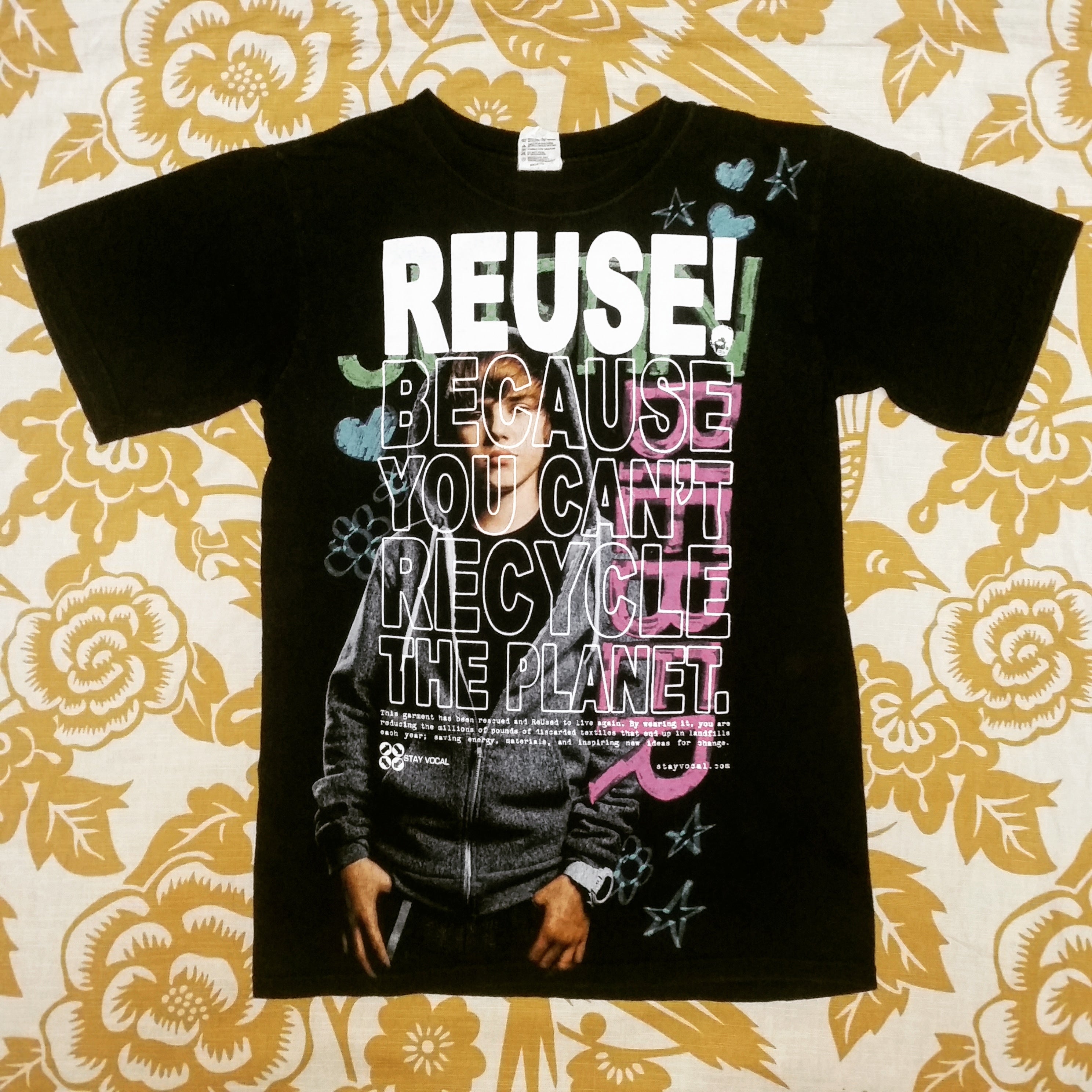 One of a Kind (Men's S) REUSE! Justin Bieber In A Hoodie T-Shirt
