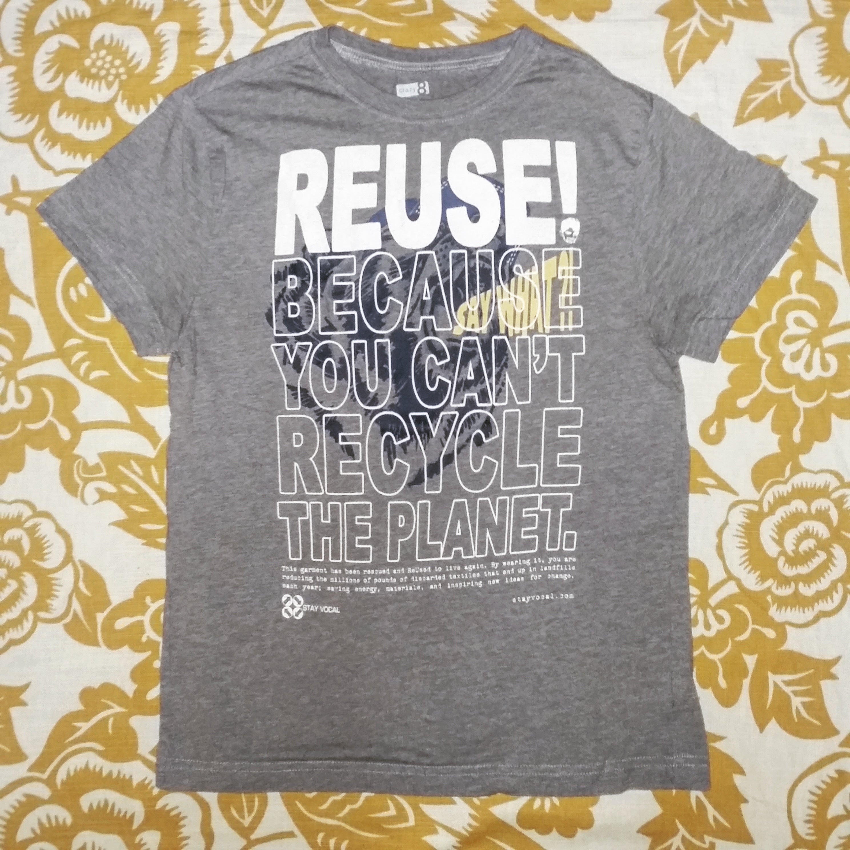 One of a Kind (Kid's XL) REUSE! Say What? Bear T-Shirt