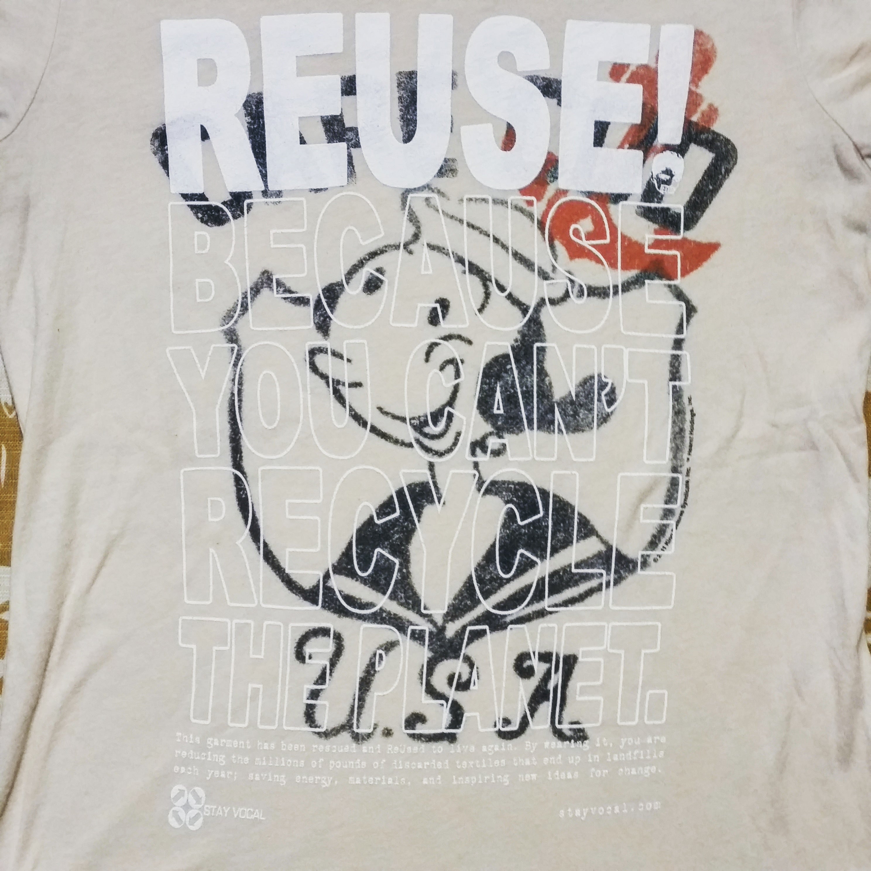 One of a Kind (Women's M) REUSE! Popeye's Olive Oil T-Shirt