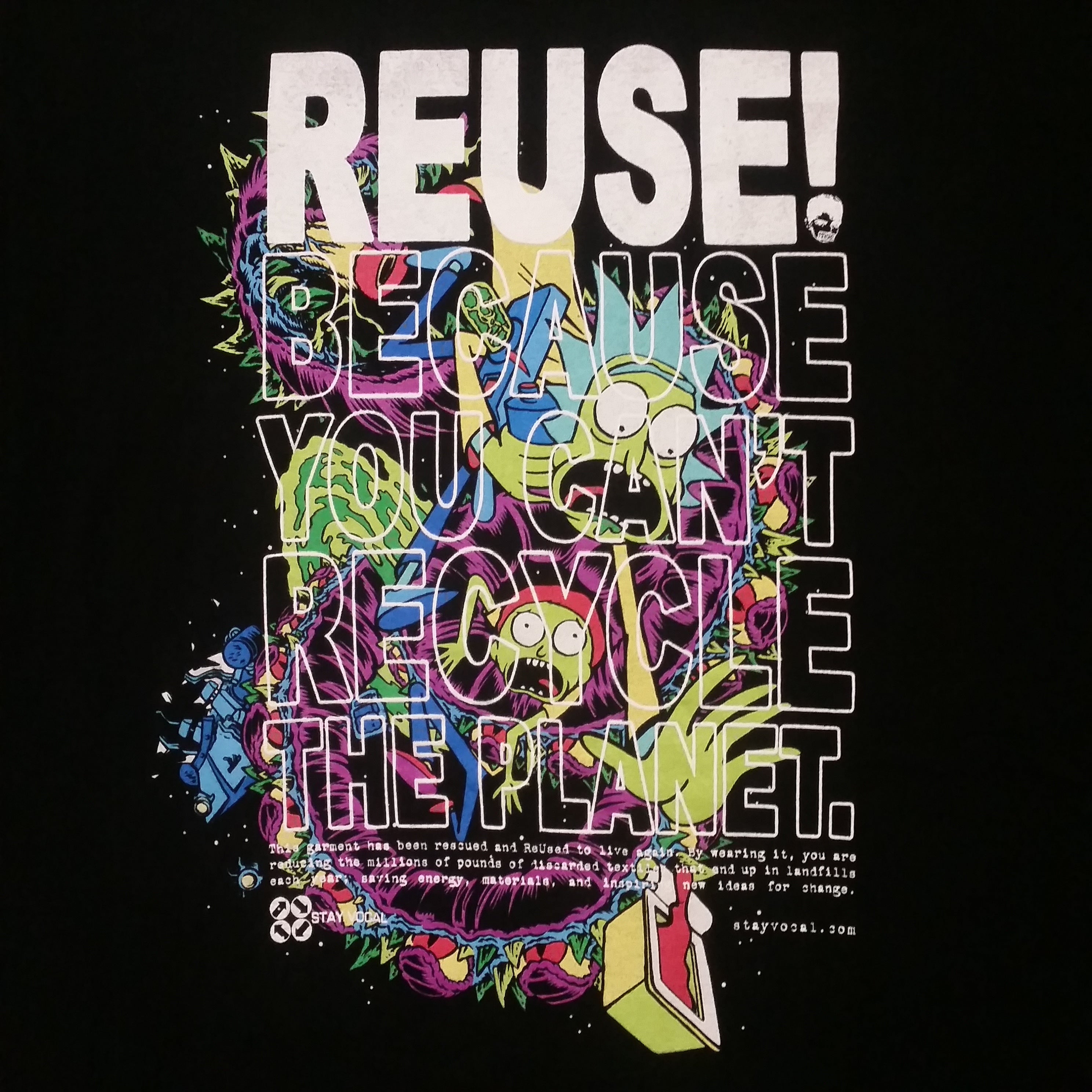 One of a Kind (Men's 4XL) REUSE! Rick & Morty Falling T-Shirt
