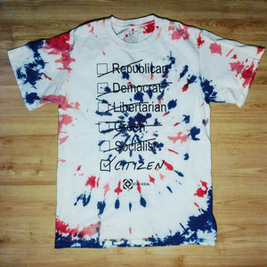 One of a Kind (Men's S) Citizen Red White & Blue Tie Dye T-Shirt