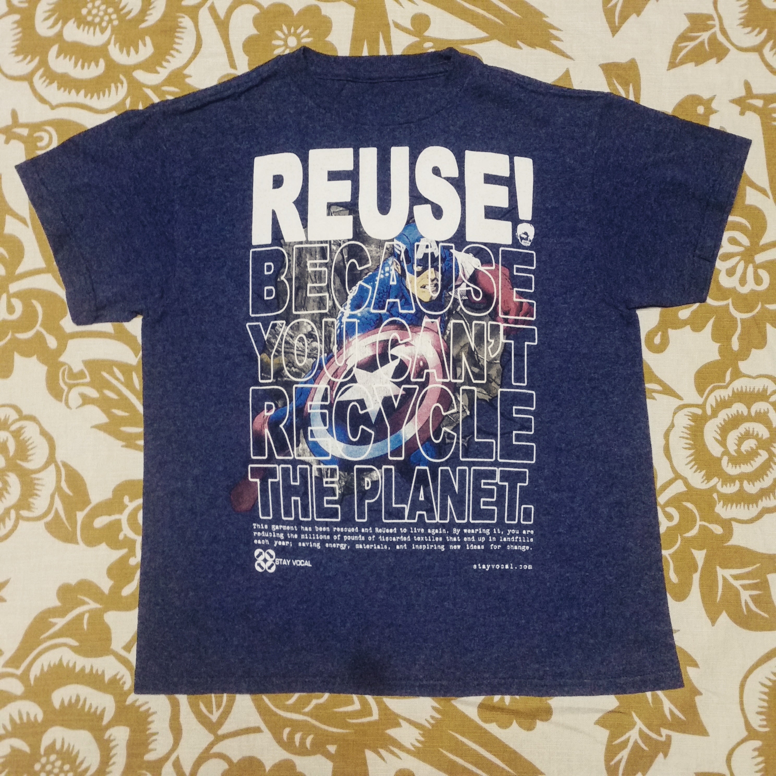 One of a Kind (Kid's M) REUSE! Captain America T-Shirt