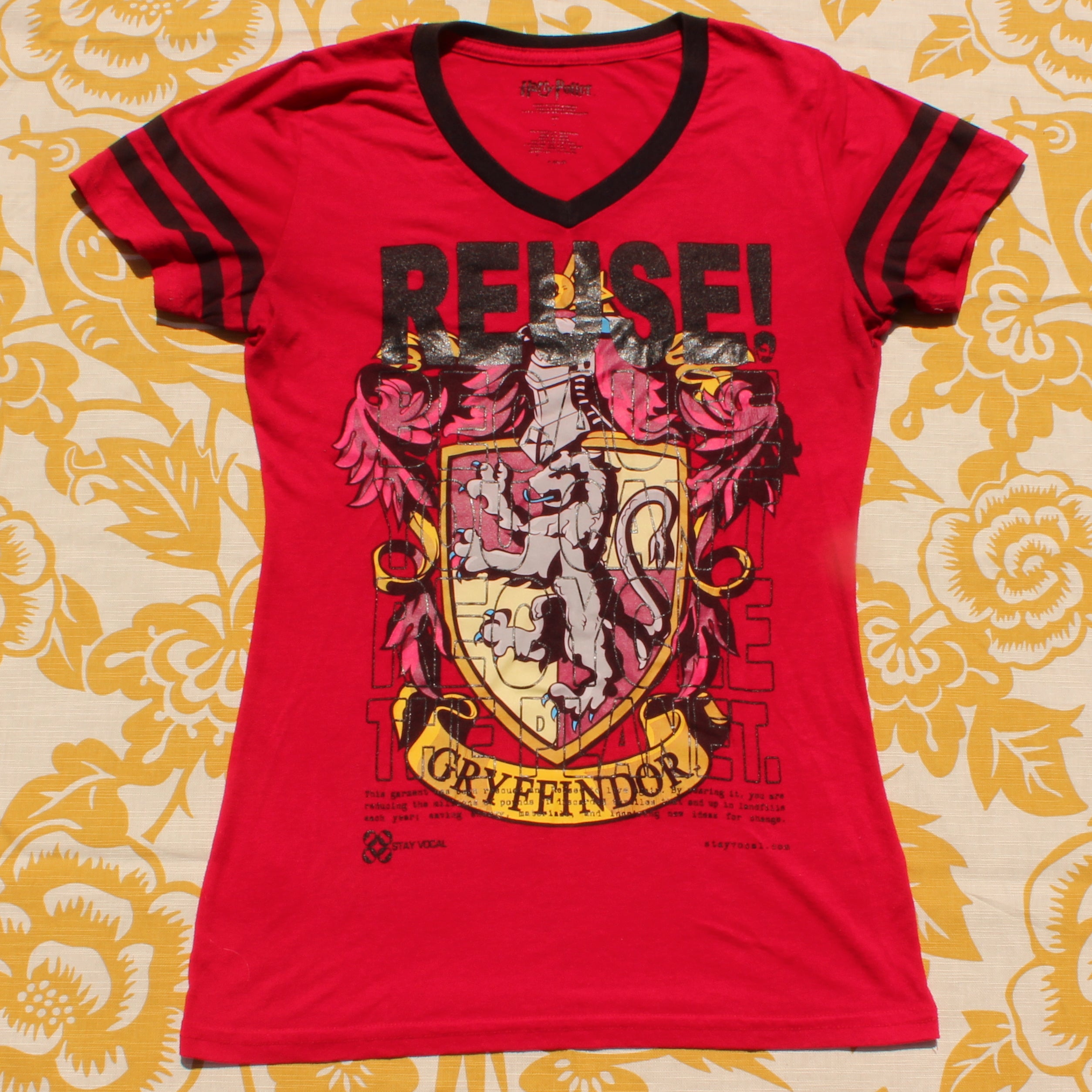 One of a Kind (Women's L) REUSE! Harry Potter Gryffindor T-Shirt