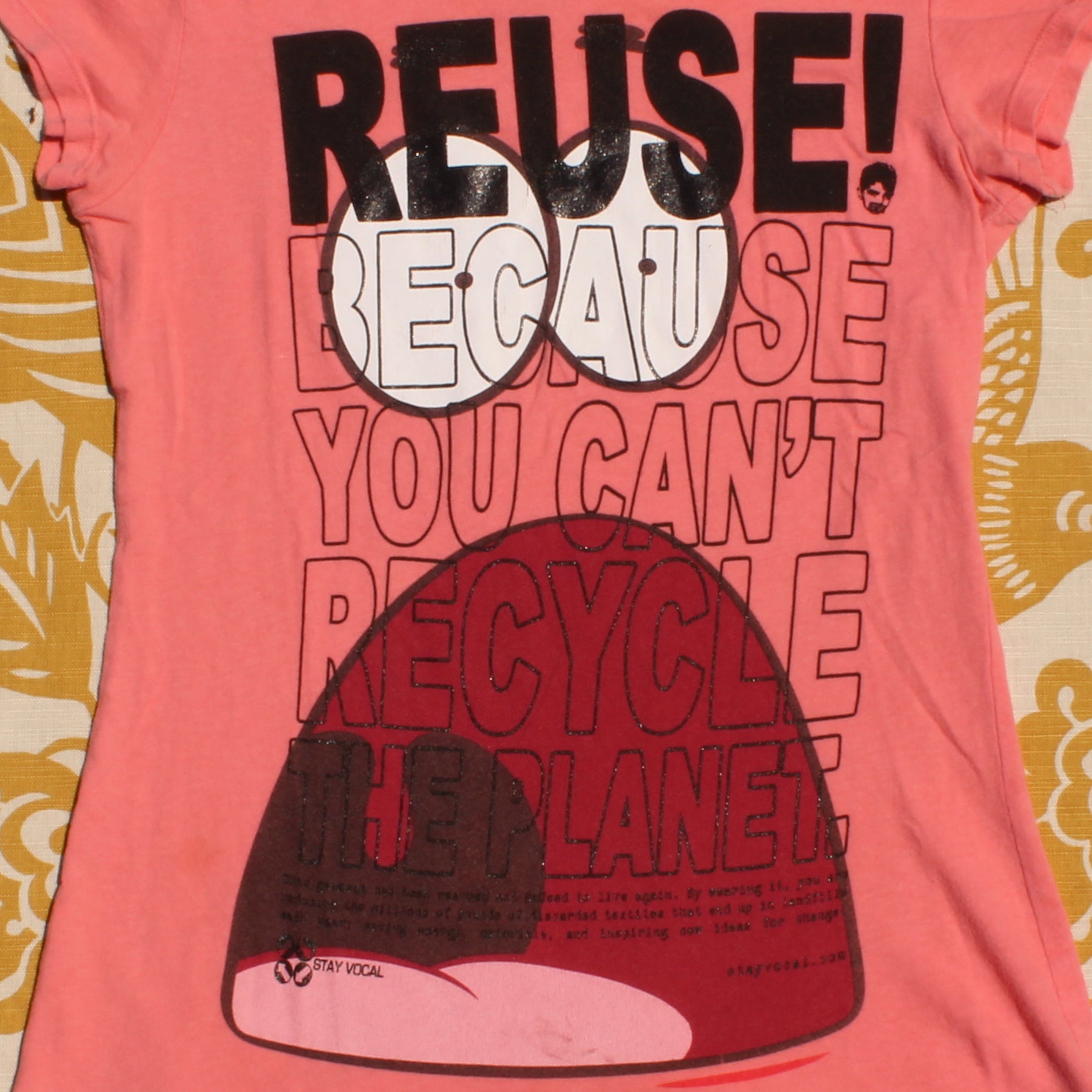One of a Kind (Women's S) REUSE! Patrick Star Face T-Shirt