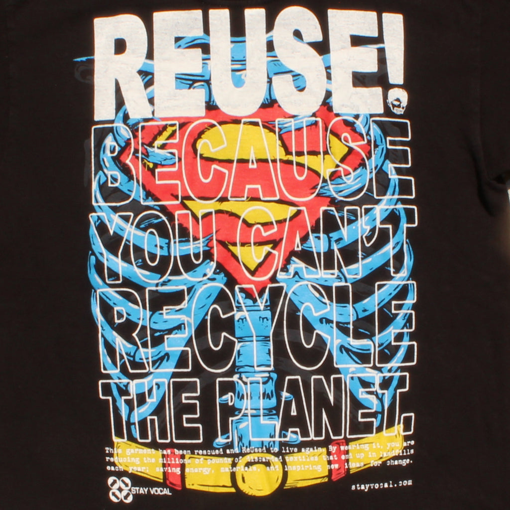 One of a Kind (Kid's S) REUSE! Superman Skeleton T-Shirt