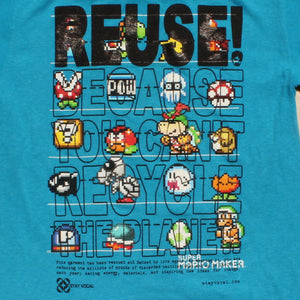 One of a Kind (Kid's S) REUSE! Super Mario Bros. 8-Bit Characters T-Shirt