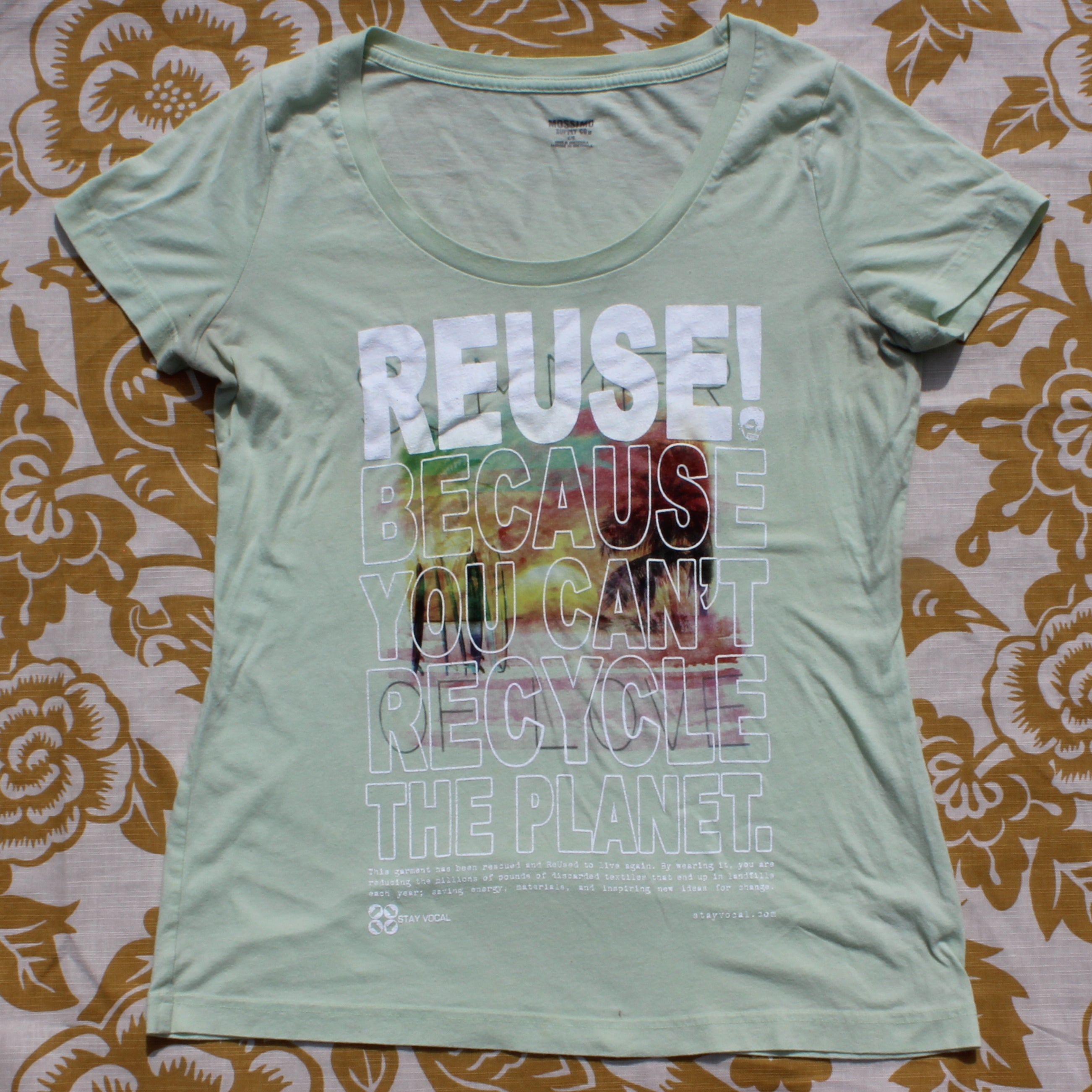 One of a Kind (Women's L) REUSE! Summer of Love T-Shirt