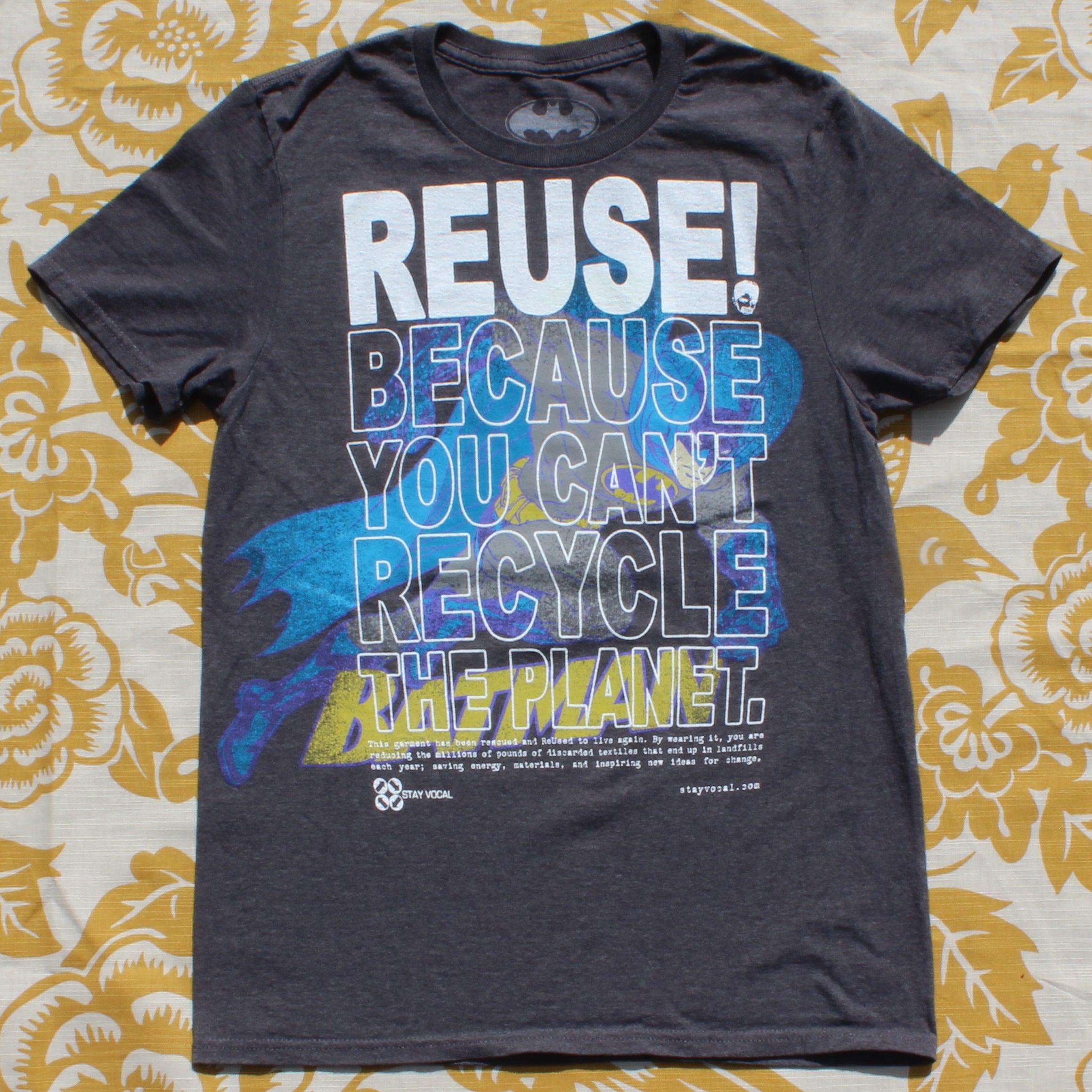 One of a Kind (Men's S) REUSE! Batman 60s design T-Shirt