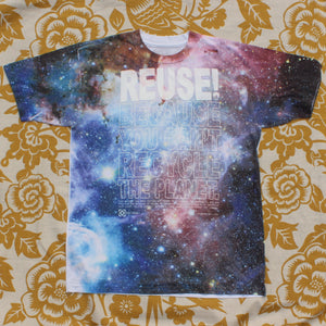 One of a Kind (Men's M) REUSE! The Universe T-Shirt