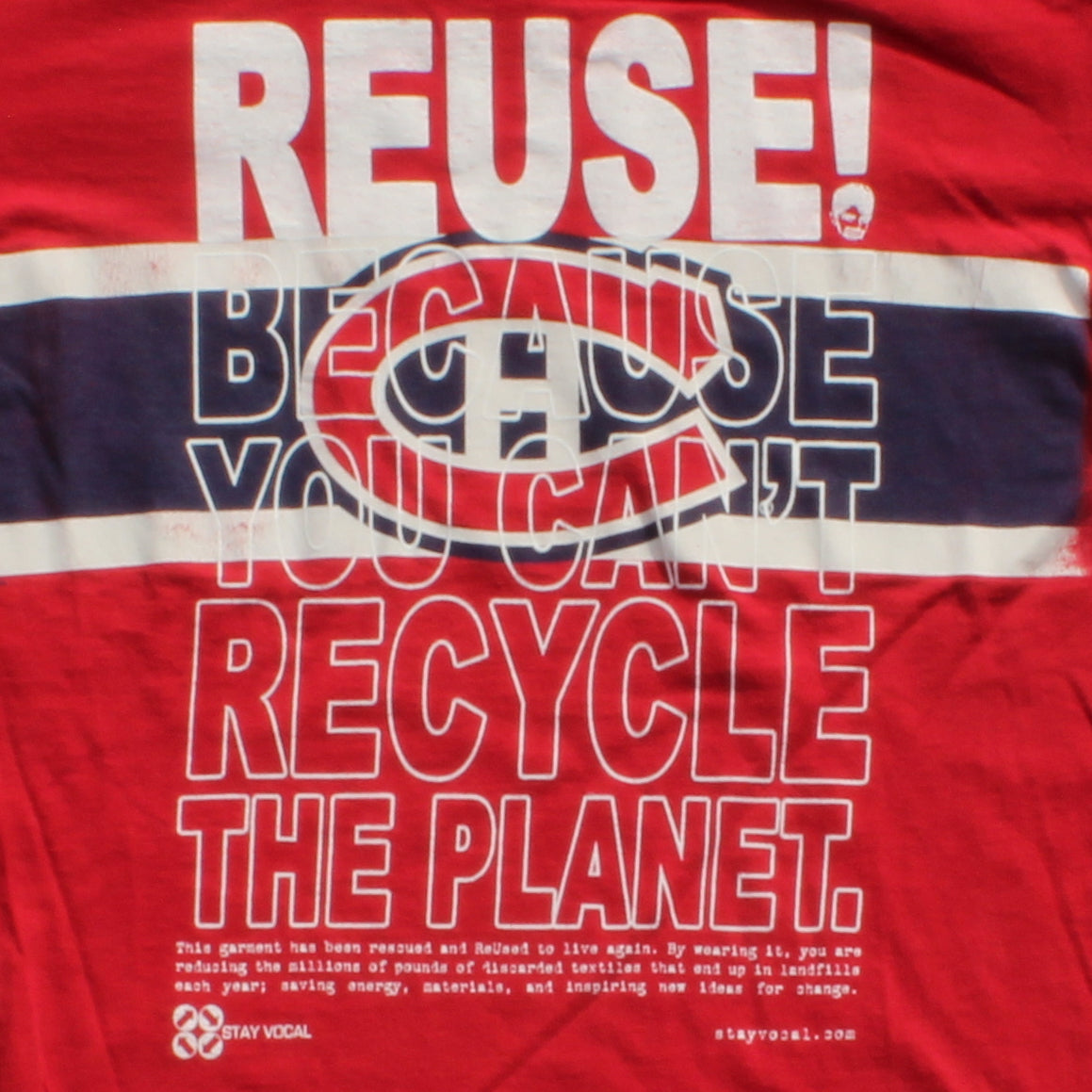 One of a Kind (Men's M) REUSE! Montreal Canadiens Logo T-Shirt