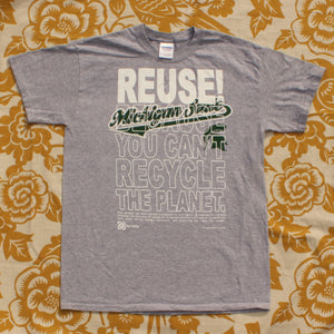 One of a Kind (Men's M) REUSE! Michigan State University Logo T-Shirt