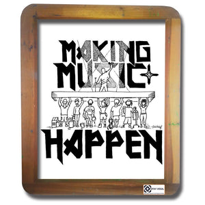 One of a Kind (Women's L ) Making Music Happen One Direction Tour White T-Shirt